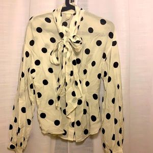 Pussy bow long sleeve blouse
